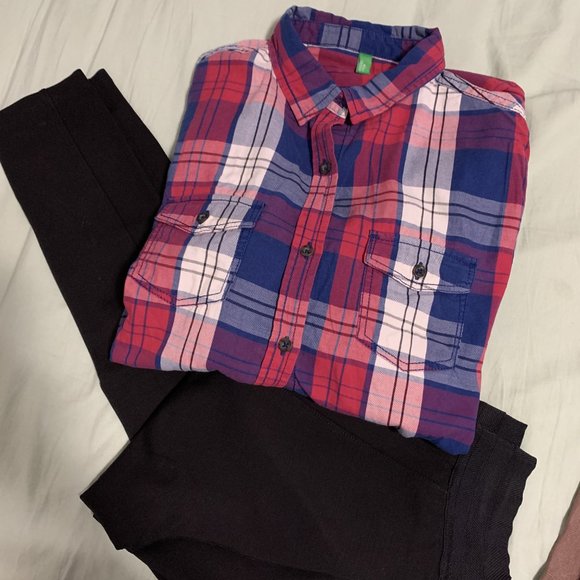 UCB T-shirt in blue/red/white check - Picture 6 of 6